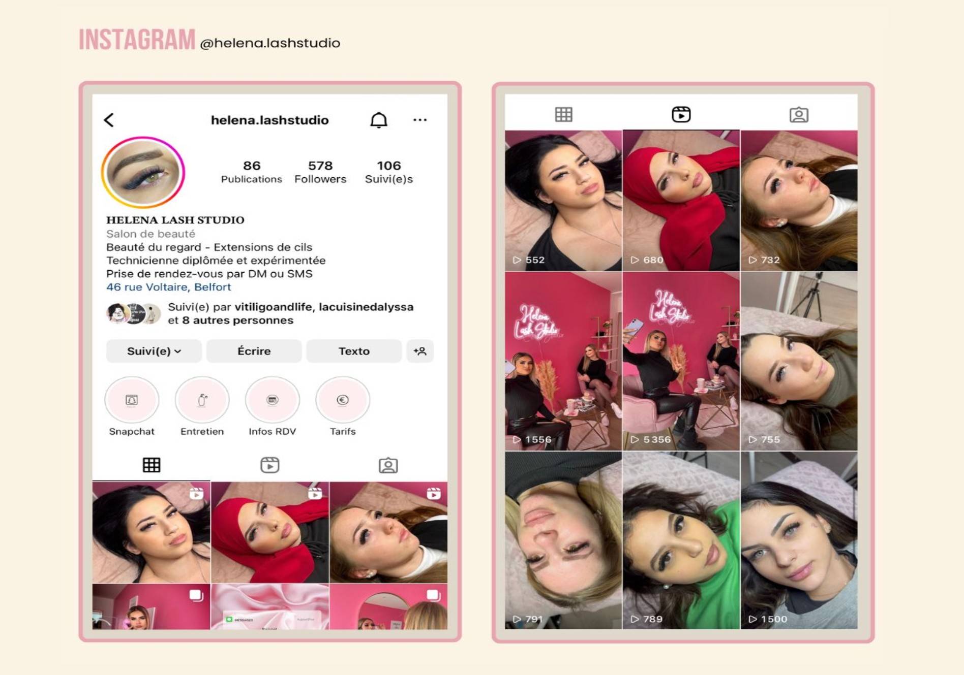 Publications Instagram Helena Lash Studio